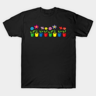 bright flowers in pots T-Shirt